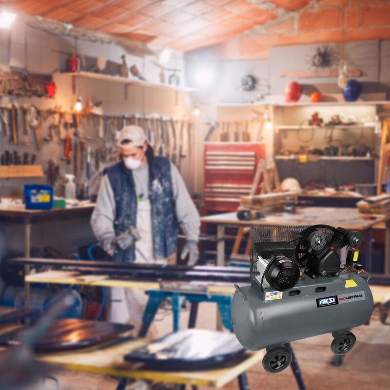 Compresor de Aire Aksi 120 lts 4 HP 2985W Indus... image number null