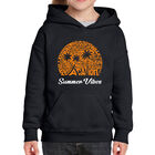 Sudadera Con Capucha Word Art Para Ni&ntilde;a - Vibras de Verano - Negro