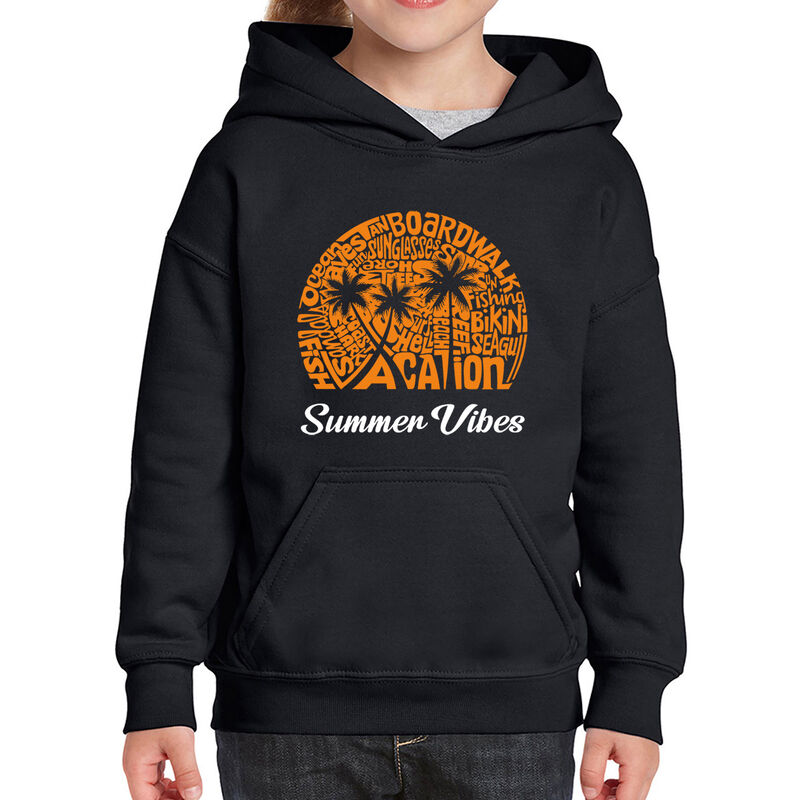 Sudadera Con Capucha Word Art Para Ni&ntilde;a - Vibra... image number null