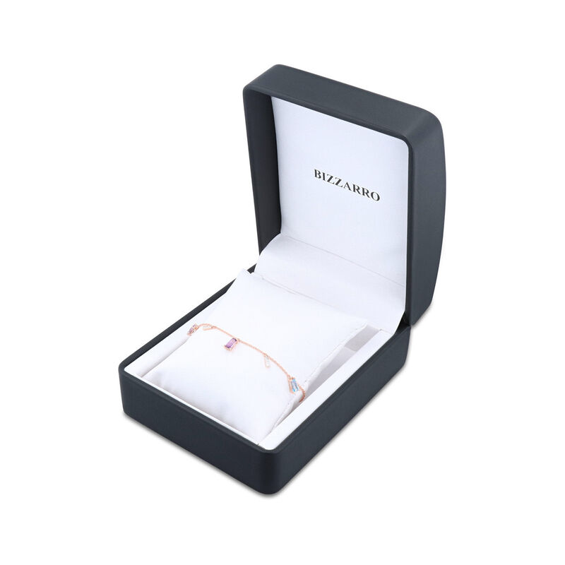 Pulsera De Oro Rosa 14k Con 4pts De Diamante Co... image number null