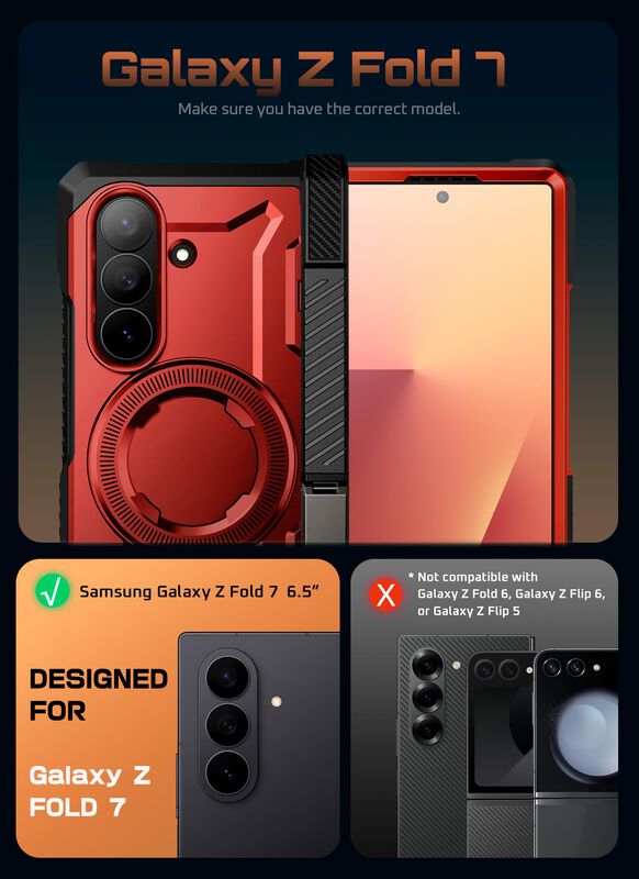 Funda Supcase Galaxy Z Fold 7 Con Soporte, Mags... image number null
