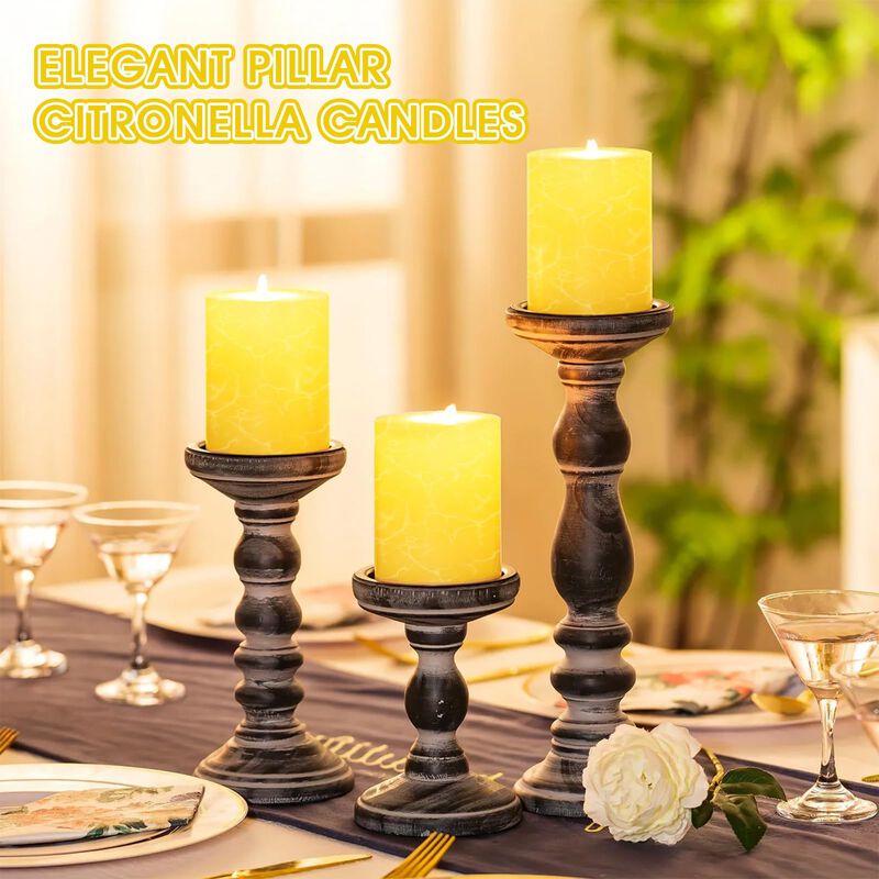 Velas De Citronela Ofun, Grandes, 5 X 10 Cm, Co... image number null
