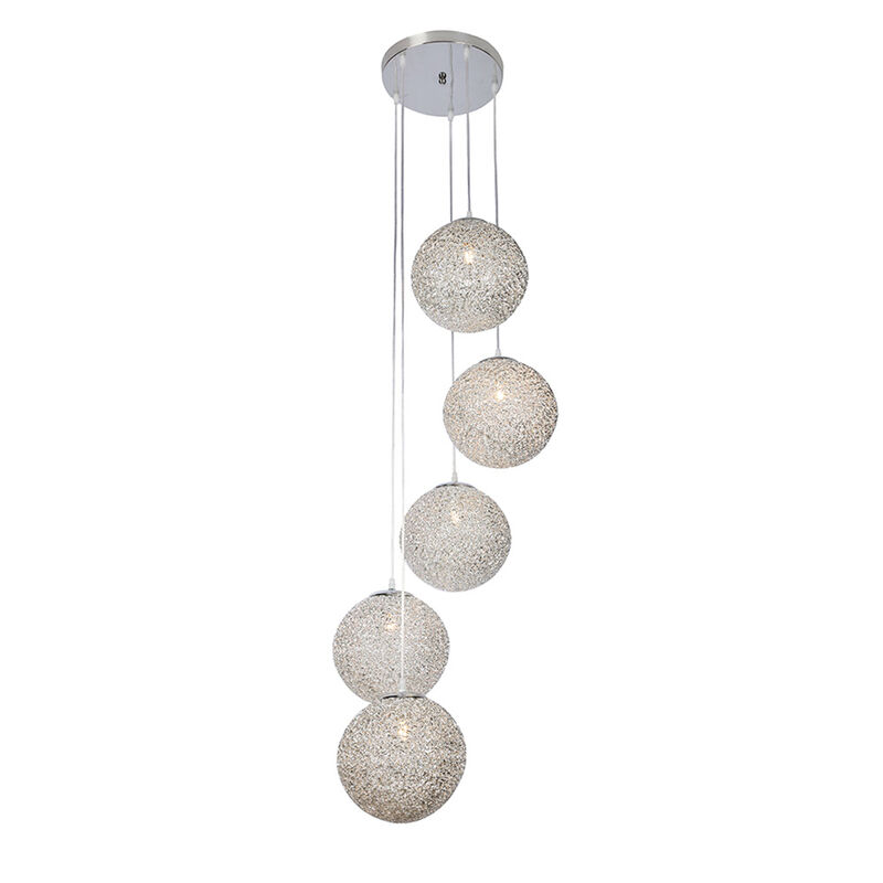 L&aacute;mpara de techo Mil Luces KALI SILVER 12 image number null