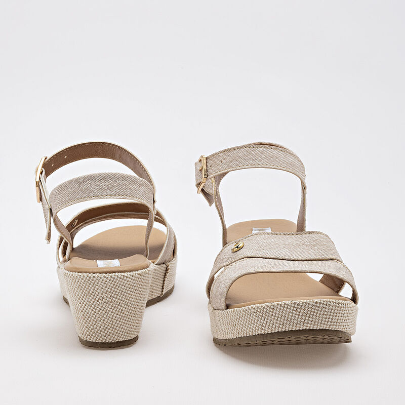 Moramora Sandalia para mujer beige image number null