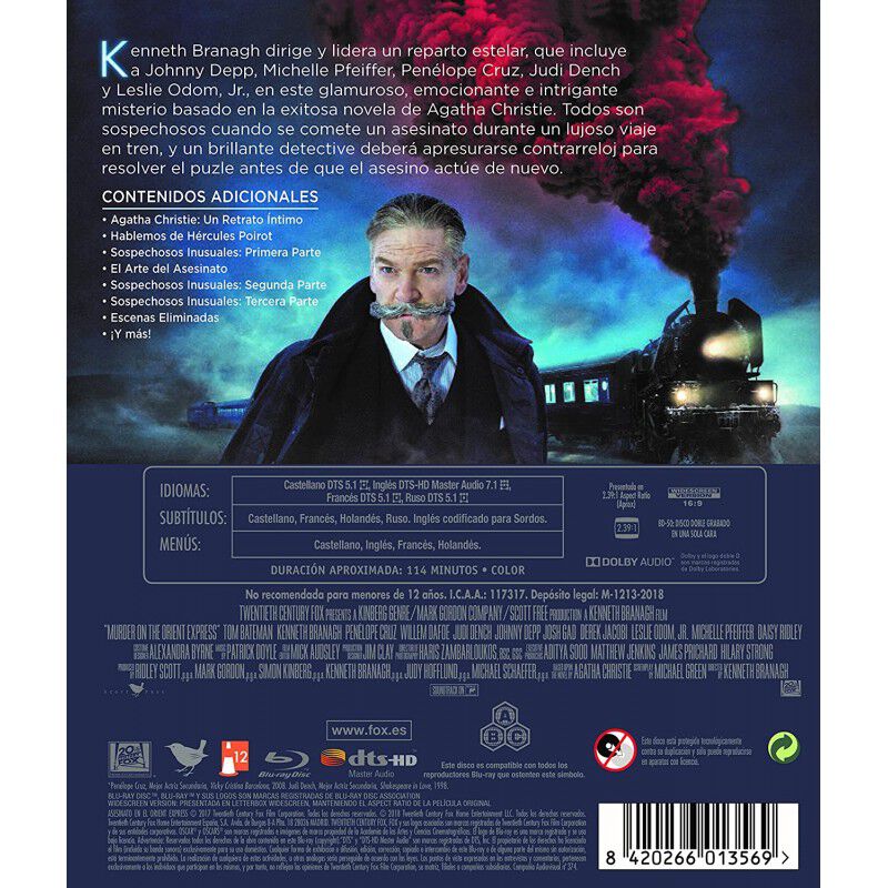 Asesinato En El Orient Express Blu-Ray [Blu-ray... image number null
