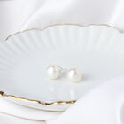 Aretes Perla Grande Cultivada con Postes de Plata