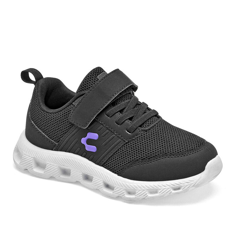 Charly Tenis urbano para ni&ntilde;o. Negro morado, ag... image number null
