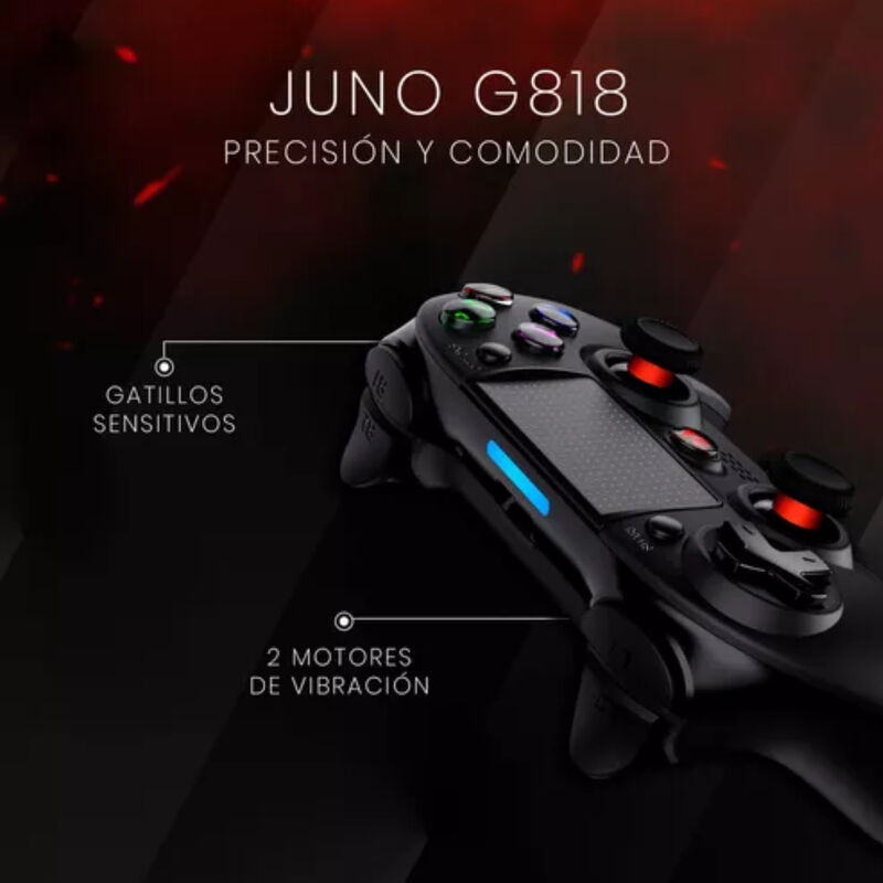 Control Gamer Juno Negro con Panel Táctil y Con... image number null