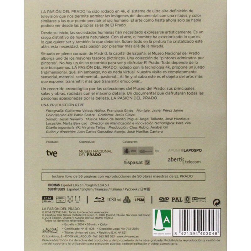 LA PASI&Oacute;N DEL PRADO [Combo DVD + Blu-Ray] image number null