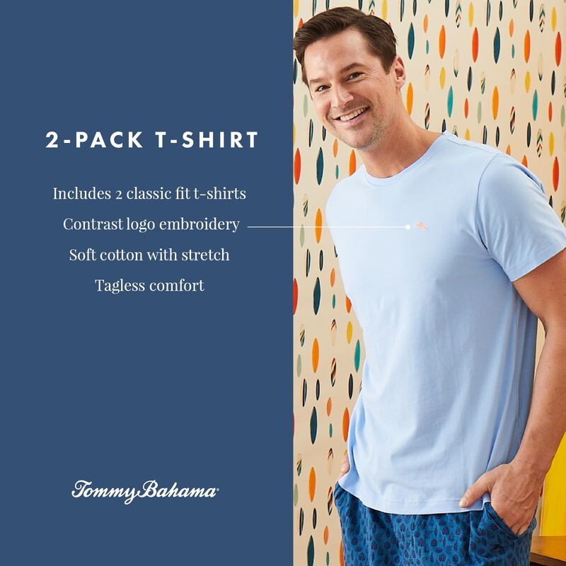 Camisetas Tommy Bahama, Paquete de 2, Manga Cor... image number null