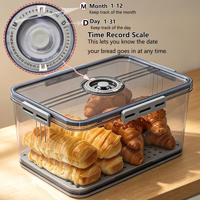 Caja Herm&eacute;tica para Pan Honbuty Gris image number null