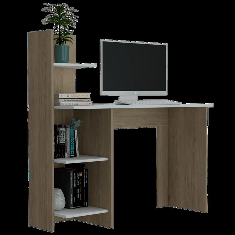 Escritorio Vilna, Rovere Y Blanco, Virtual Mueb... image number null