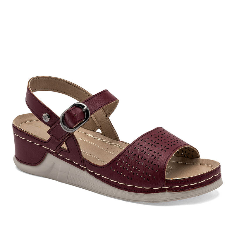 Mora Confort Sandalia para mujer vino image number null