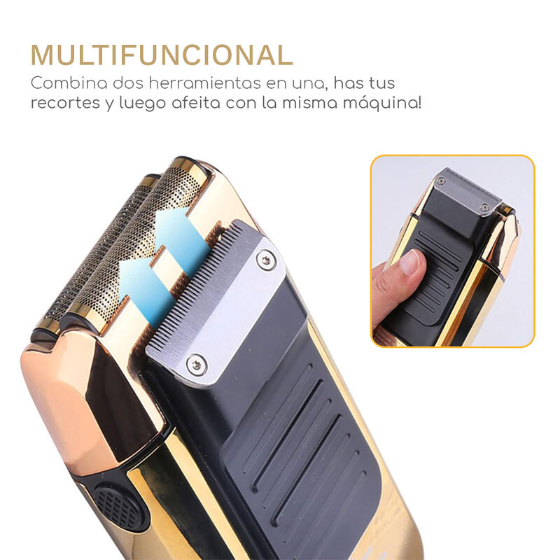 Afeitadora El&eacute;ctrica 2 En 1 Recargable Kemei Km... image number null