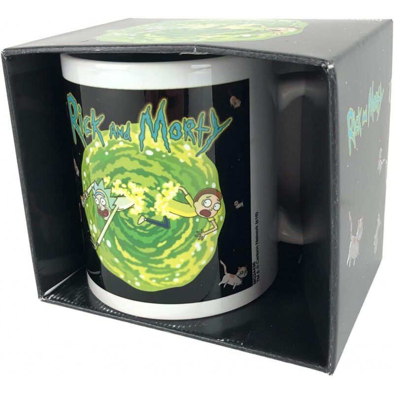 Taza Dimensi&oacute;n Gatos Voladores Rick y Morty Cer... image number null