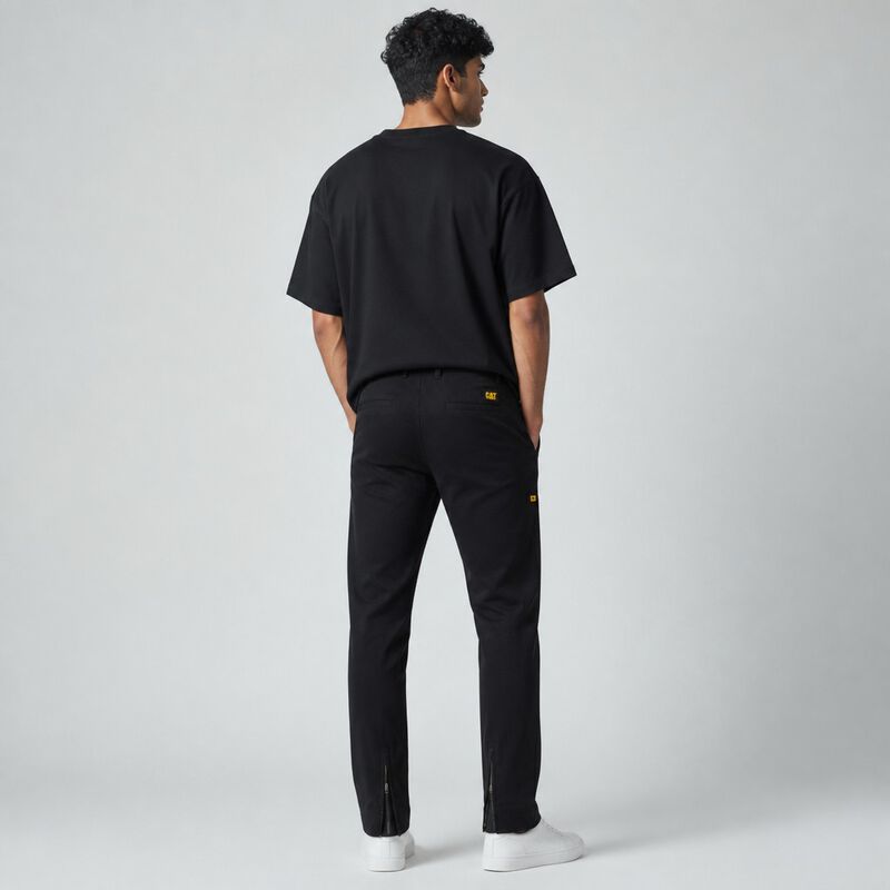 Pantal&oacute;n Cat Hombre Negro Slim Fit De Vestir Ca... image number null