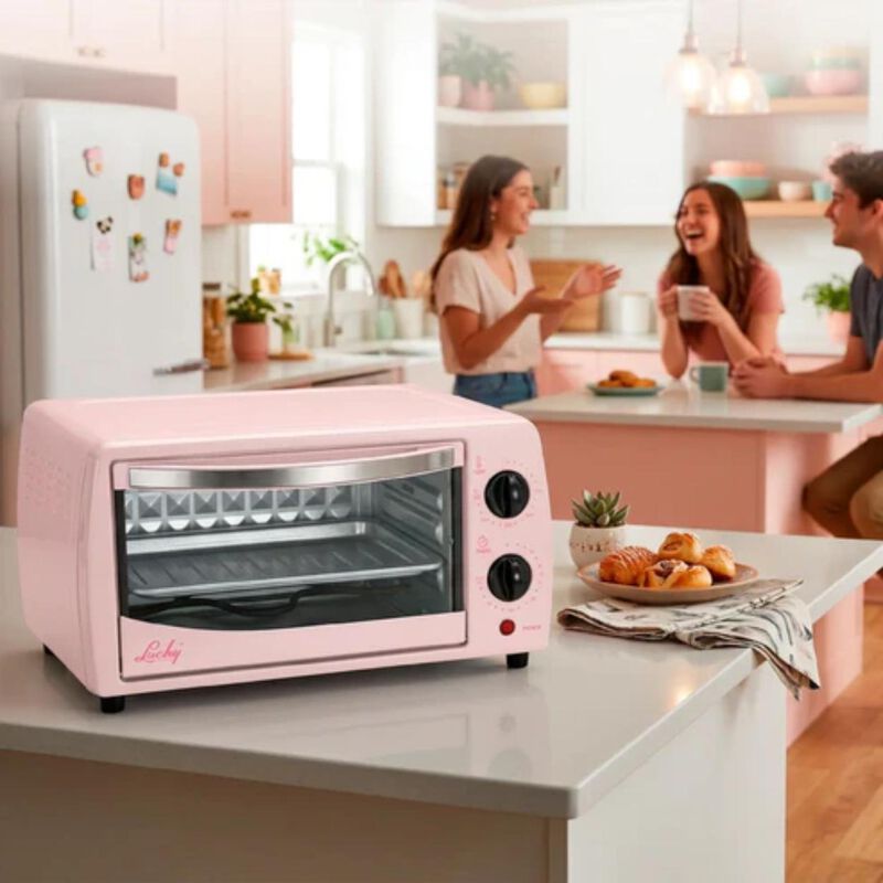 Horno El&eacute;ctrico Lucky K&uuml;ki Pink 10 Litros image number null