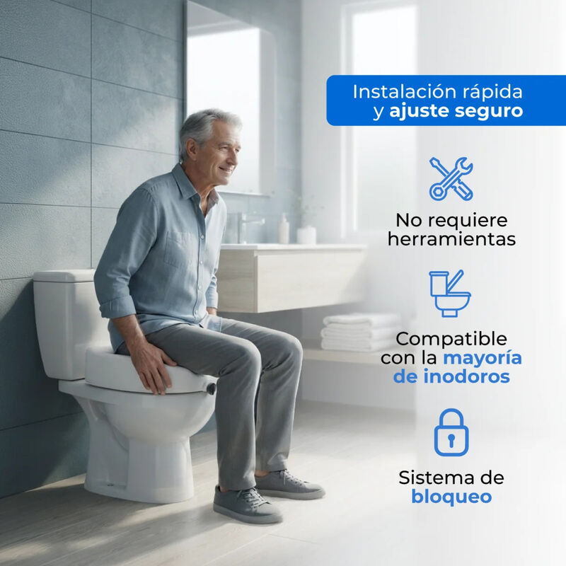 Asiento Elevador Wc 12 Cm Antideslizante Resist... image number null