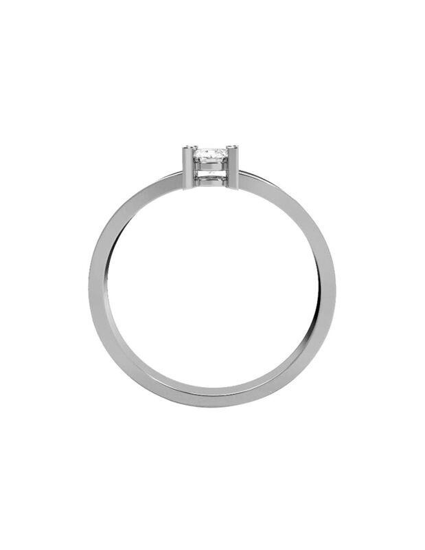 Anillo de Compromiso de 14K con Diamante de Lab... image number null