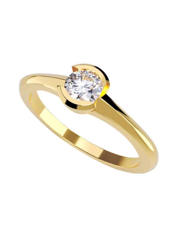 Anillo de Compromiso de 14K con Diamante de Lab... image number null