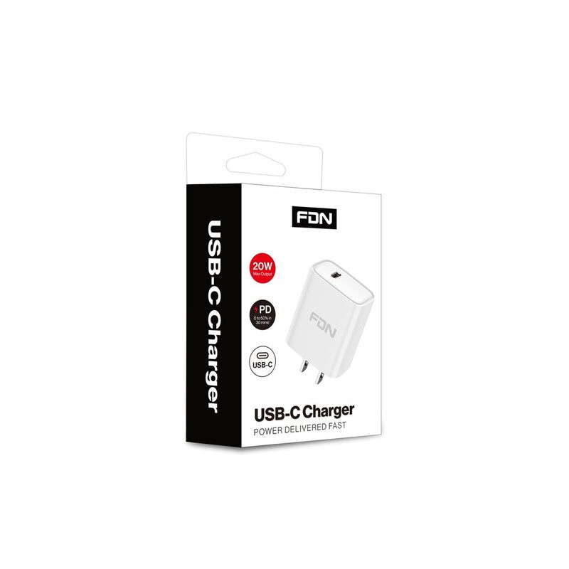 Cargador AC FDN USB-C 20W Universal Blanco image number null