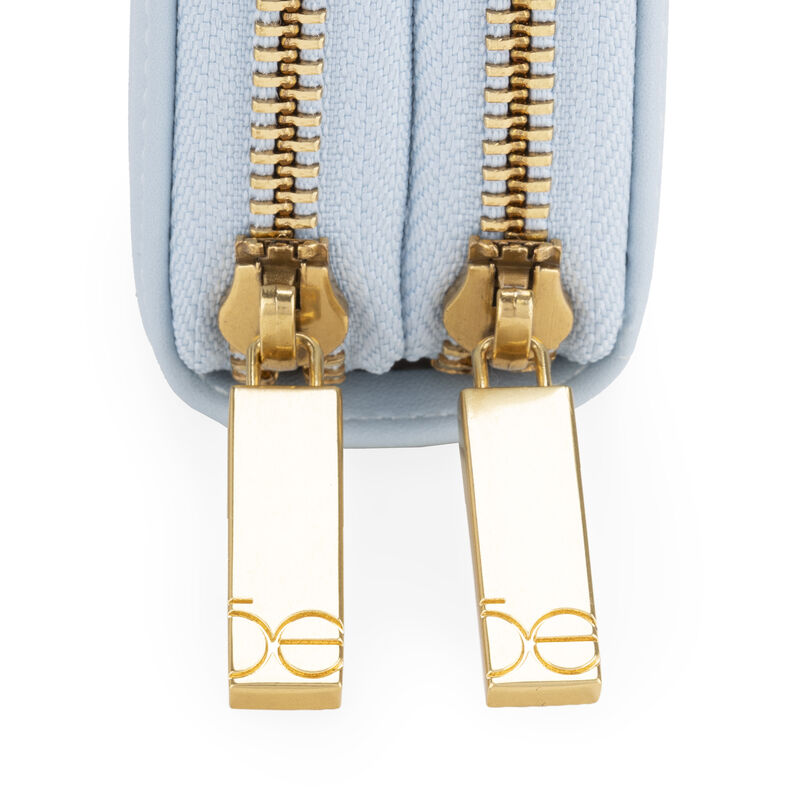 Cartera Cierre Doble Grande Color Azul image number null