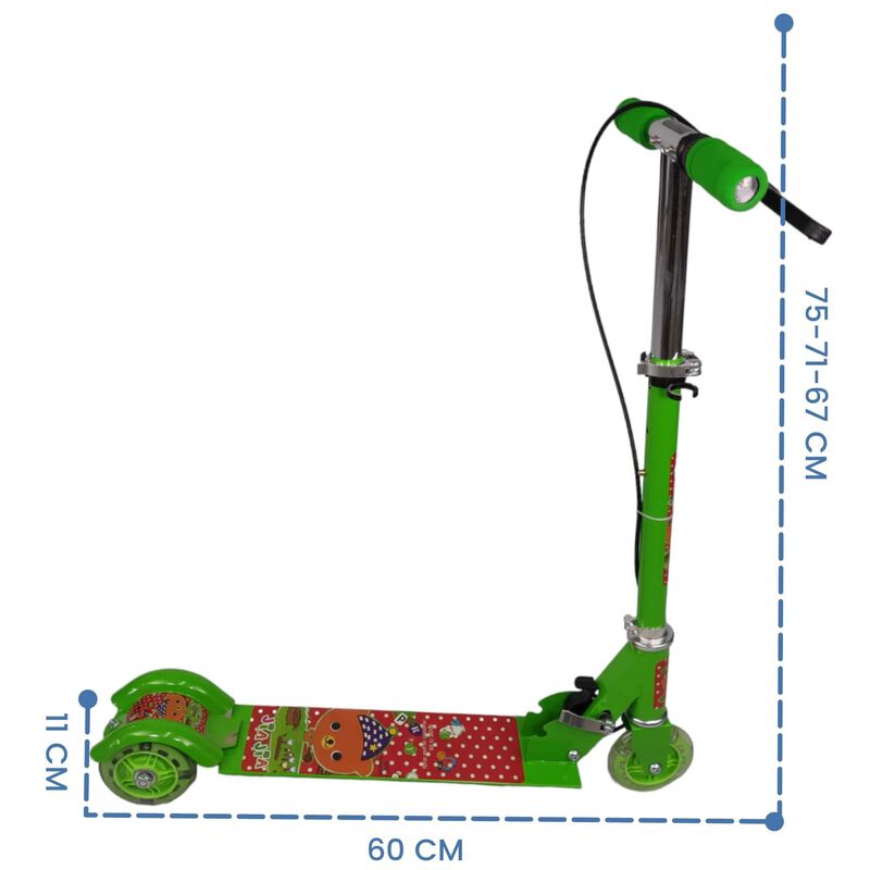 Scooter 3 Ruedas Con Luz Led Autom&aacute;tica, Freno ... image number null