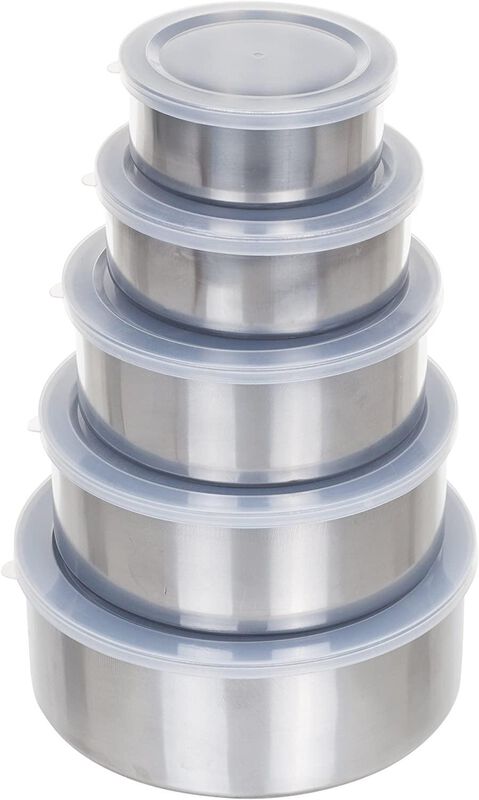 Set 5 Contenedores Acero Inoxidable image number null