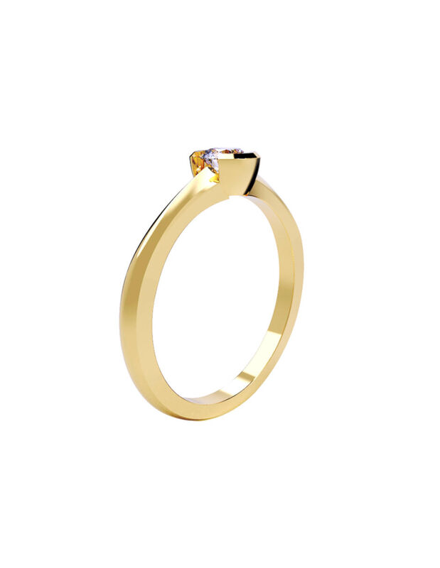 Anillo de Compromiso de 14K con Diamante de Lab... image number null