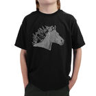 Camiseta Word Art para Ni&ntilde;o - Crin de Caballo - Negro