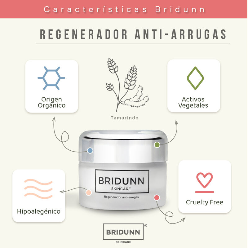 Crema Facial Natural Bridunn Antiarrugas Extrac... image number null