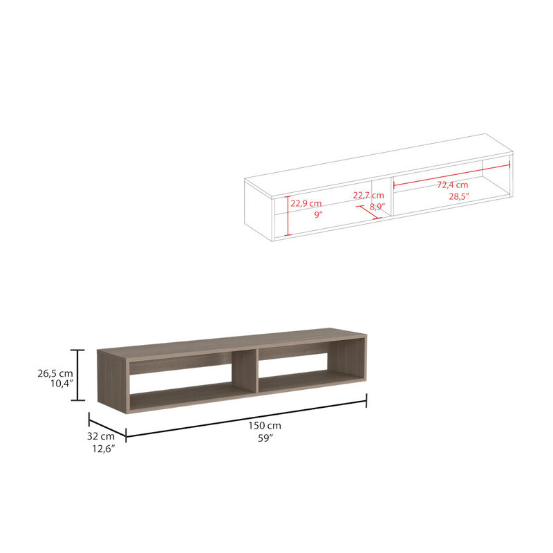 Mueble Para TV Flotante Modelo Bardolino 32 Pul... image number null