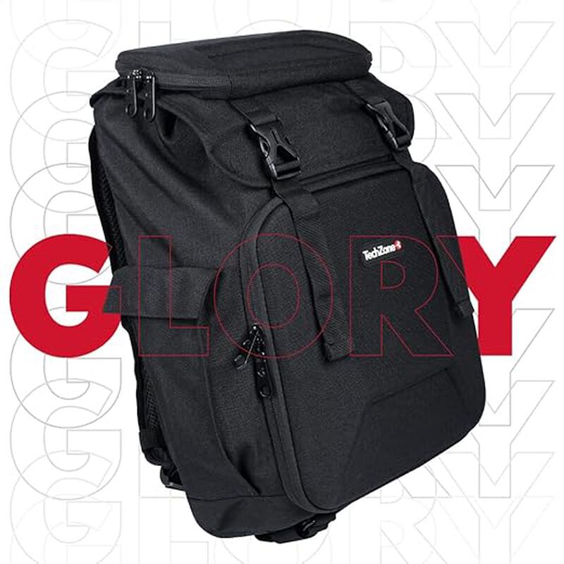 TechZone Mochila Backpack Glory Color Negro con... image number null