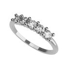 Anillo de Compromiso en Oro Blanco 14K con Circonia -  Talla:4.5/ FJ755-14W-CZ-45