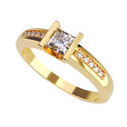 Anillo de Compromiso en Oro Amarillo 14K con Circonia -  Talla:5/ FJ855-14Y-CZ-5