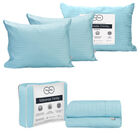 1 juego de S&aacute;banas King Size Trinity Azul Cielo + 2 Almohadas Trinity