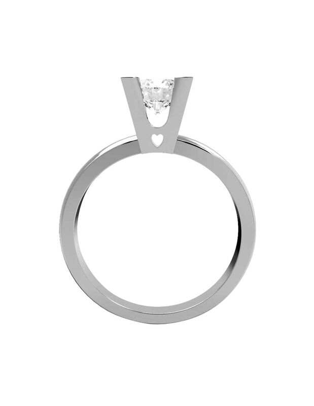 Anillo de Compromiso de 14K con Diamante de Lab... image number null