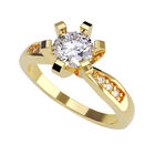 Anillo de Compromiso en Oro Amarillo 14K con Circonia -  Talla:6.5/ M359-14Y-CZ-65