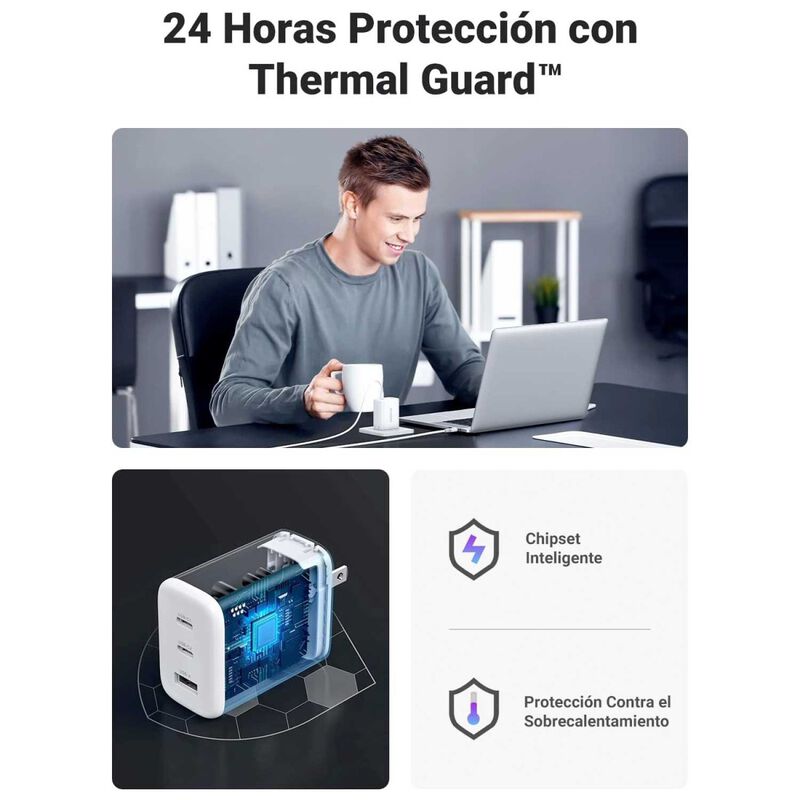 Cargador Ac Ugreen 65w Pd Universal Usb-c Para ... image number null