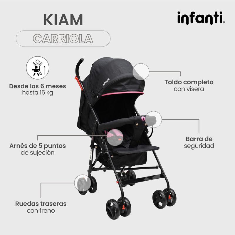 Carriola Para Bebe Kiam Compacta, Ligera, Plega... image number null