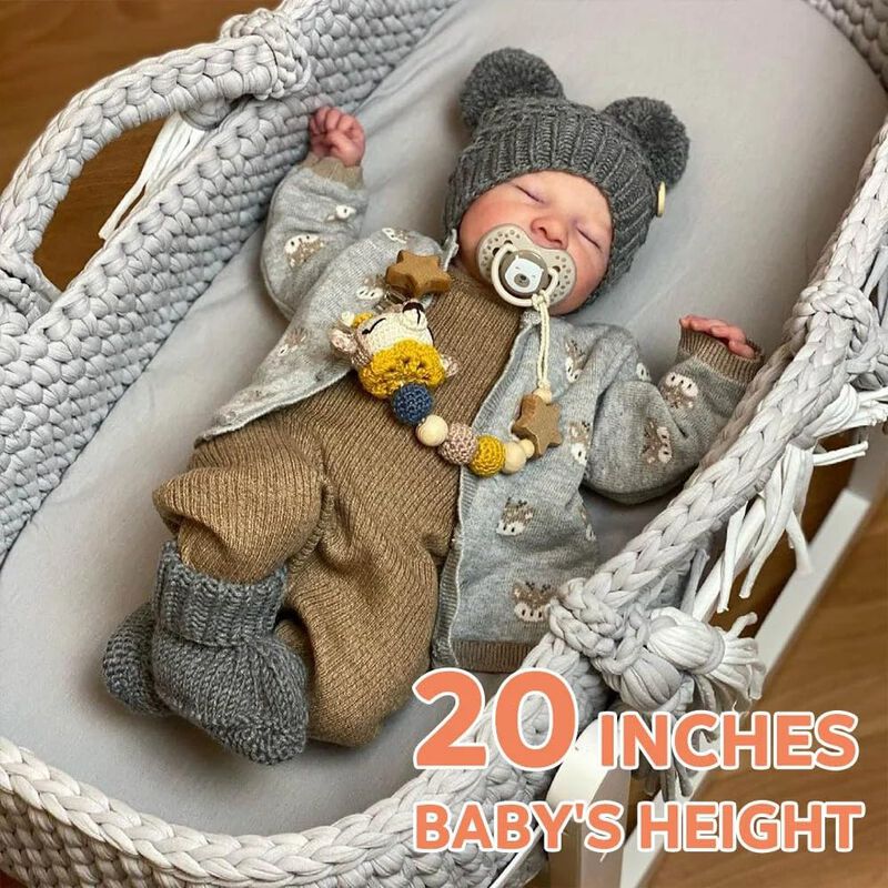 Mu&ntilde;eca Reborn Adfo Realistic Boy De 50 Cm Con A... image number null