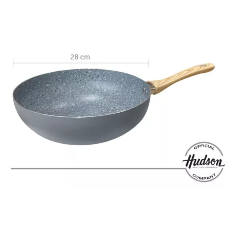 Wok Sarten Aluminio 28 cm HUDSON Granito Antiha... image number null