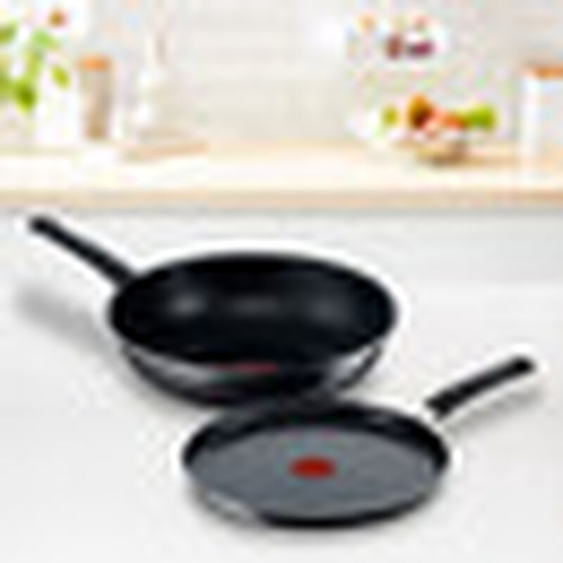 Set Crepera T-fal 25 cm y Wok 28 cm Antiadheren... image number null