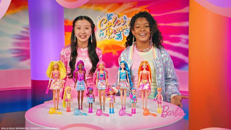 Mu&ntilde;eca Peque&ntilde;a Barbie Color Reveal Neon Tie-dye... image number null
