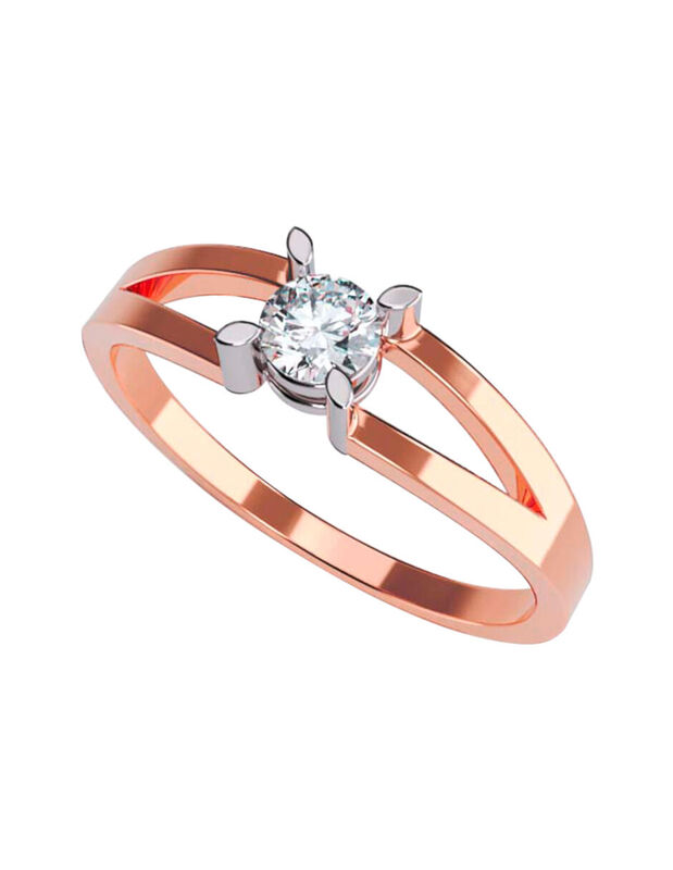 Anillo de Compromiso en Oro de 14K con Circonia... image number null