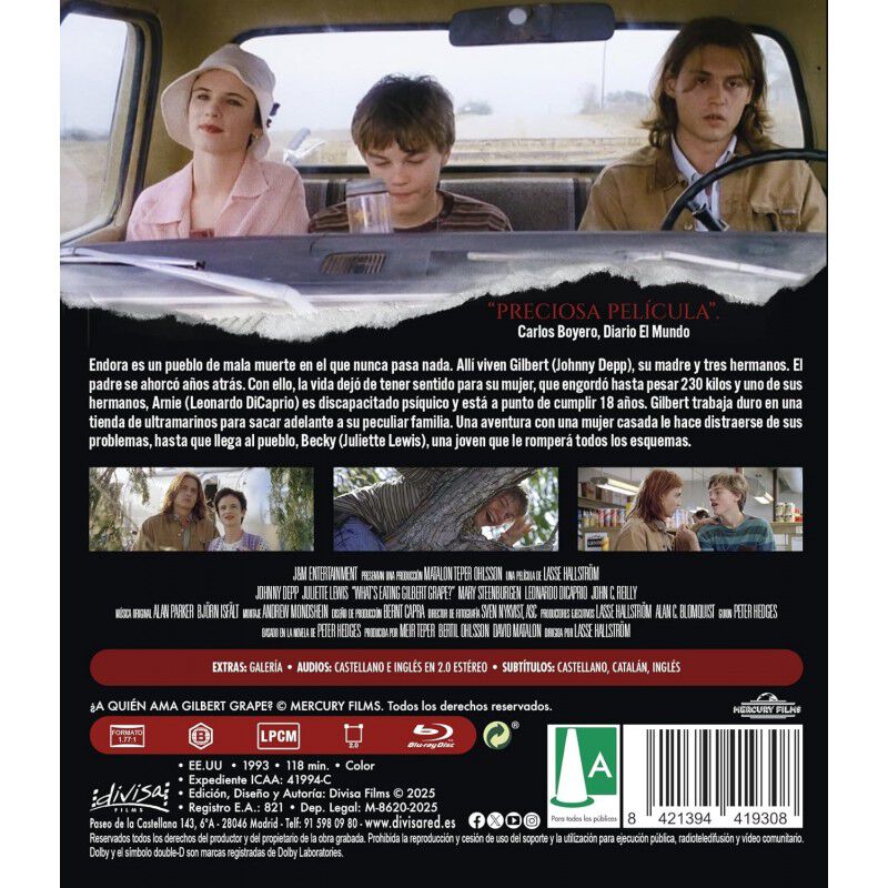 &iquest;A Qui&eacute;n Ama Gilbert Grape? [Blu-ray] (1993) Wh... image number null