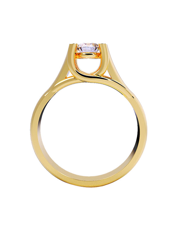 Anillo de Compromiso de 14K con Diamante de Lab... image number null