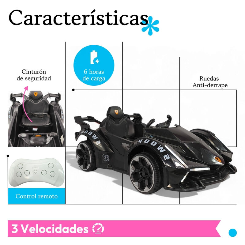 Carro Montable Para Ni&ntilde;os Ferrari Con Control R... image number null