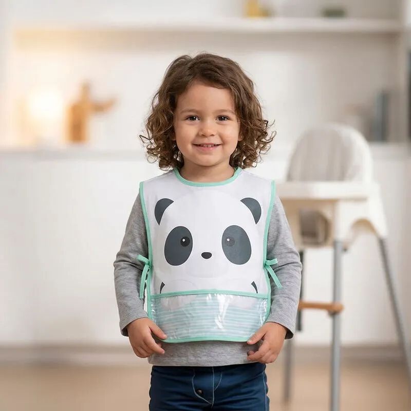 Bata Babero Bolsillo Impermeable Lavable Panda ... image number null