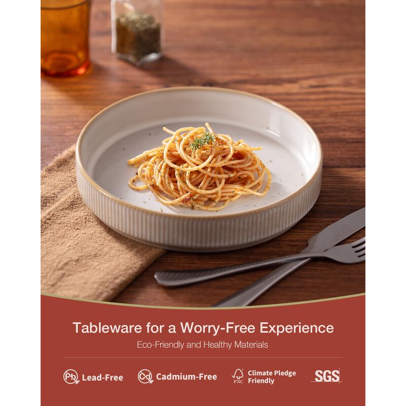 Juego De 8 Tazones Para Pasta Famiware 21 cm Bl... image number null